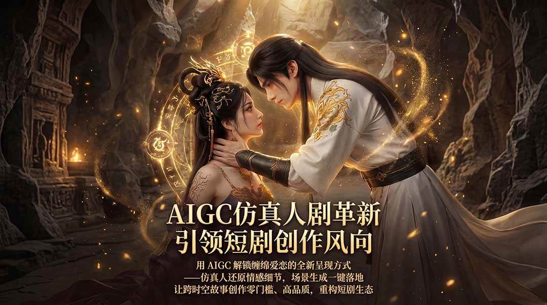 （18199期）AIGC 仿真人短剧创作革新，解锁仙侠爱恋全新呈现，一键出高质场景，零门槛打造爆款剧集-玩备项目资源网
