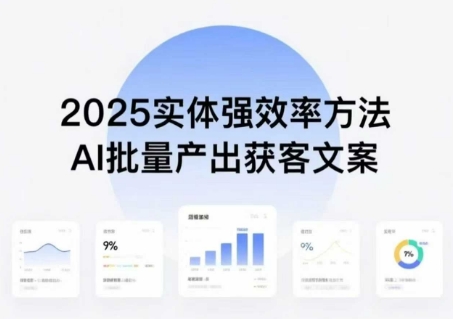 实体强效率方法：AI批量产出获客文案，2025年普通人拥抱AI，实现实体创收-玩备项目资源网
