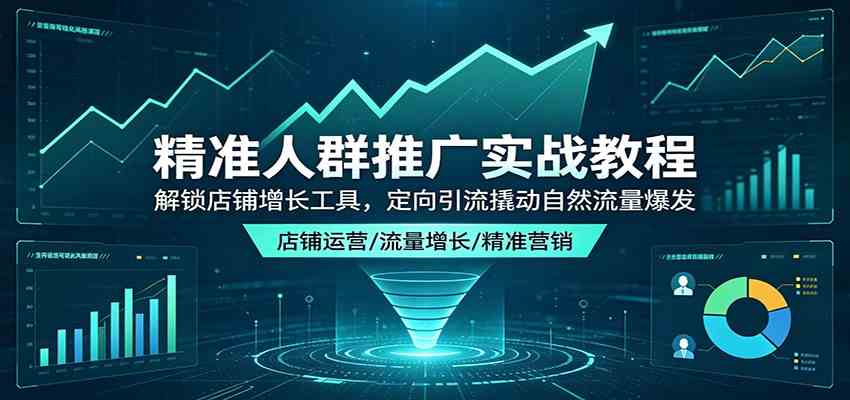 精准人群推广实战教程：解锁店铺增长工具，定向引流撬动自然流量爆发-玩备项目资源网