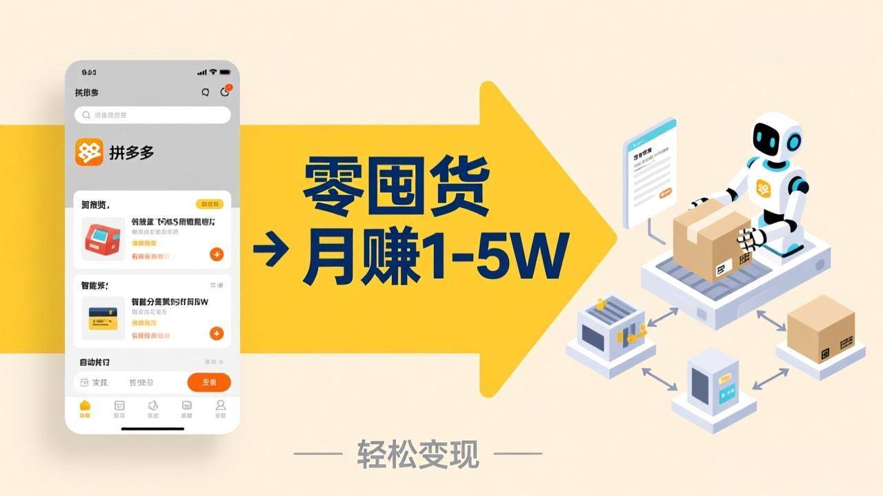 (17490期)不用囤货不用跑单!拼多多虚拟玩法,机器人管理发货和客服,帮你月赚 1-5W-玩备项目资源网