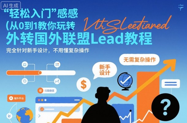 国外联盟賺美刀项目，从0到1教你玩转国外联盟Lead教程，纯新手可操作性100%-玩备项目资源网