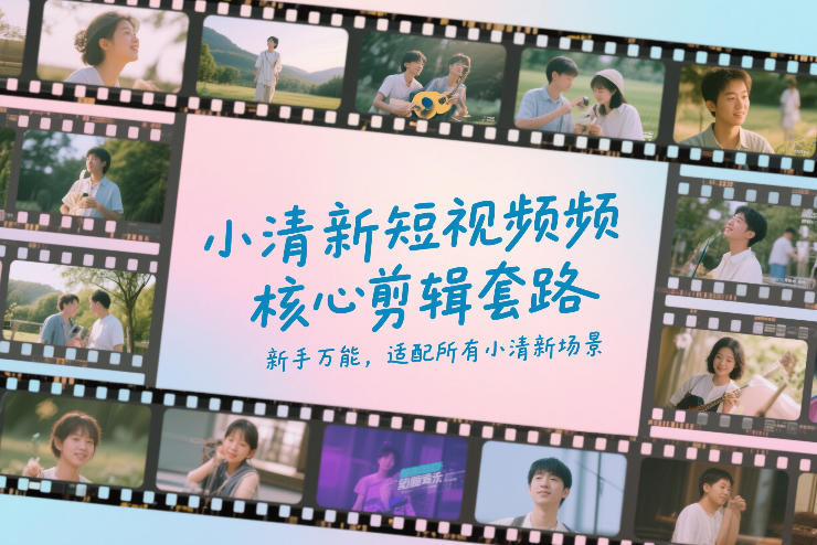 小清新短视频核心剪辑套路，新手万能，适配所有小清新场景-玩备项目资源网