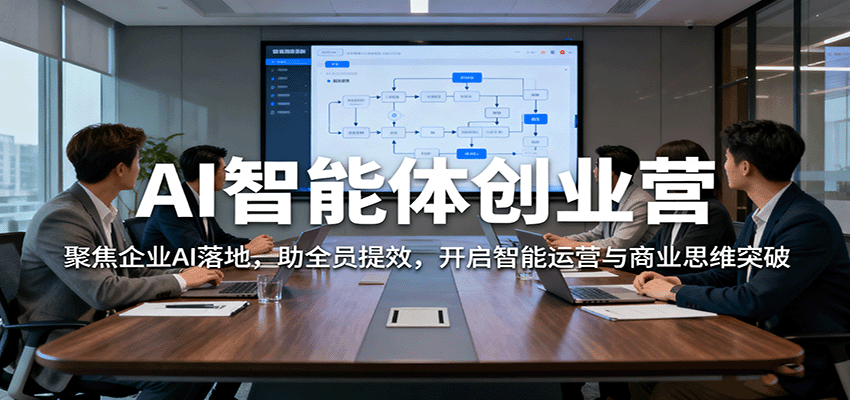 AI智能体创业营：聚焦企业AI落地，助全员提效，开启智能运营与商业思维突破-玩备项目资源网