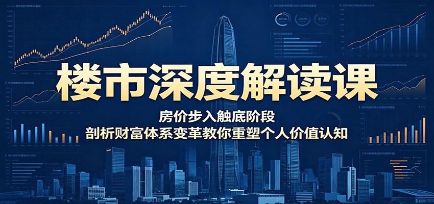 楼市深度解读课：房价步入触底阶段，剖析财富体系变革教你重塑个人价值认知-玩备项目资源网