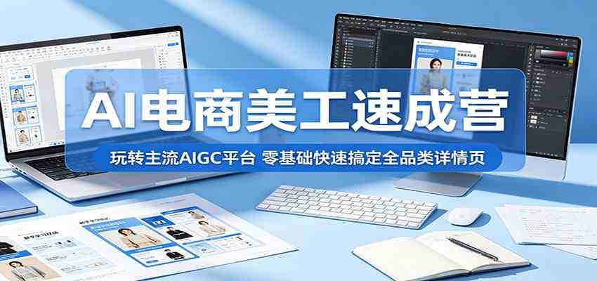 AI电商美工速成营：玩转主流AIGC平台，零基础快速搞定全品类详情页-玩备项目资源网