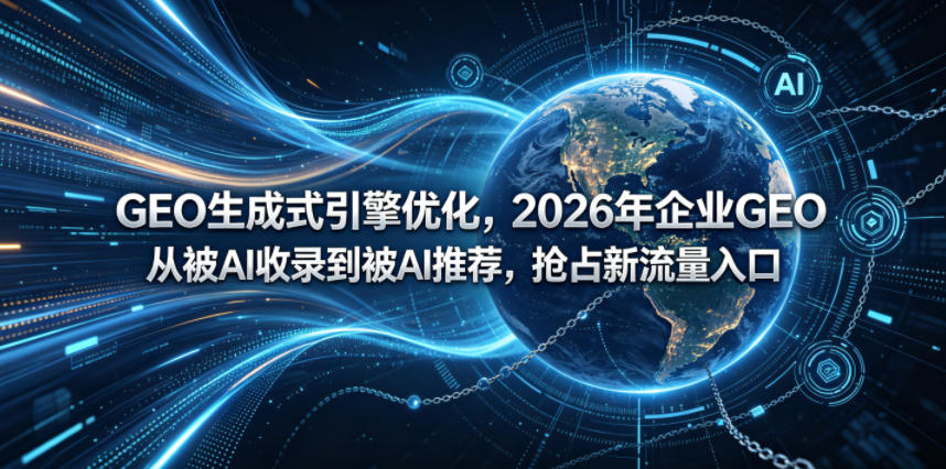 GEO生成式引擎优化，2026年企业GEO从被AI收录到被AI推荐，抢占新流量入口-玩备项目资源网