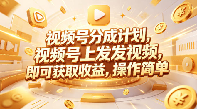 视频号分成计划，599元众筹的Red团队课程，视频号上发发视频，即可获取收益，操作简单-玩备项目资源网