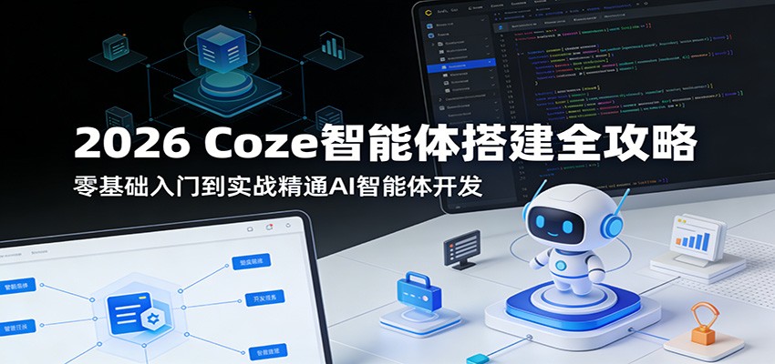 2026 Coze智能体搭建全攻略：零基础入门到实战精通AI智能体开发-玩备项目资源网