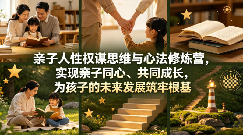 亲子人性权谋思维与心法修炼营，实现亲子同心、共同成长，为孩子的未来发展筑牢根基【音频】-玩备项目资源网