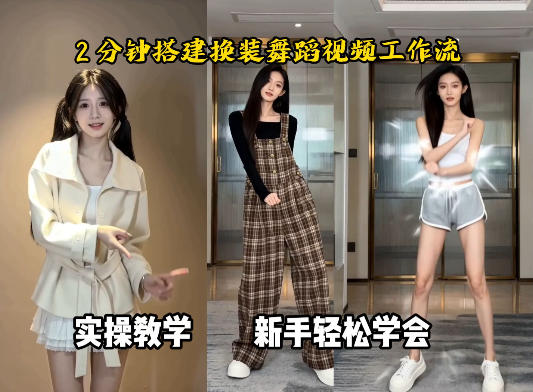 通过Coze工作流，制作《跳舞卡点换装视频》，两分钟制作完成，从0到1演示搭建过程-玩备项目资源网