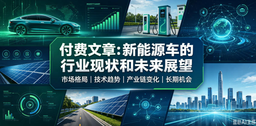 付费文章:新能原车的行业现状和未来展望-玩备项目资源网