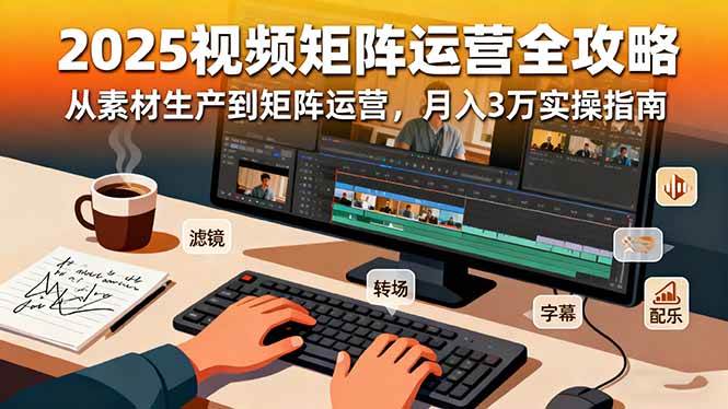 (16333期)2025短视频矩阵运营全攻略:从素材生产到矩阵运营,月入3万实操指南-玩备项目资源网