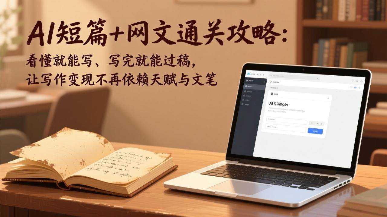 (17515期)AI短篇+网文通关攻略:看懂就能写、写完就能过稿,让写作变现不再依赖天赋与文笔-玩备项目资源网