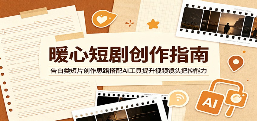 暖心短剧创作指南:告白类短片创作思路搭配AI工具提升视频镜头把控能力-玩备项目资源网