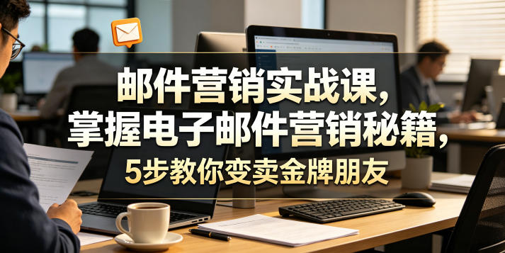 邮件营销实战课，掌握电子邮件营销秘籍，5步教你变卖金牌朋友【原创双语字幕】-玩备项目资源网