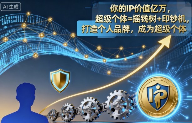 你的IP价值亿万,超级个体=摇钱树+印钞机,打造个人品牌,成为超级个体-玩备项目资源网