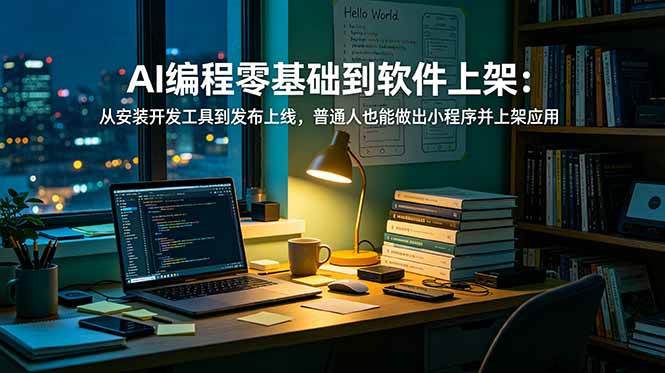 （19109期）AI编程零基础到软件上架：从安装开发工具到发布上线，普通人也能做出小程序并上架应用商店-玩备项目资源网