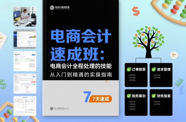 电商会计速成班，电商会计全程处理的技能-玩备项目资源网