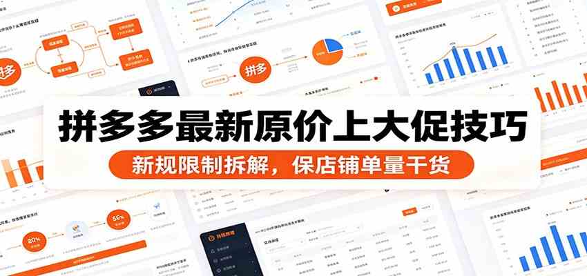 拼多多最新原价上大促技巧：新规限制拆解，保店铺单量干货-玩备项目资源网