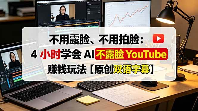 （19161期）不用露脸、不用拍脸：4 小时学会 AI 不露脸 YouTube 赚钱玩法【原创双语字幕】-玩备项目资源网