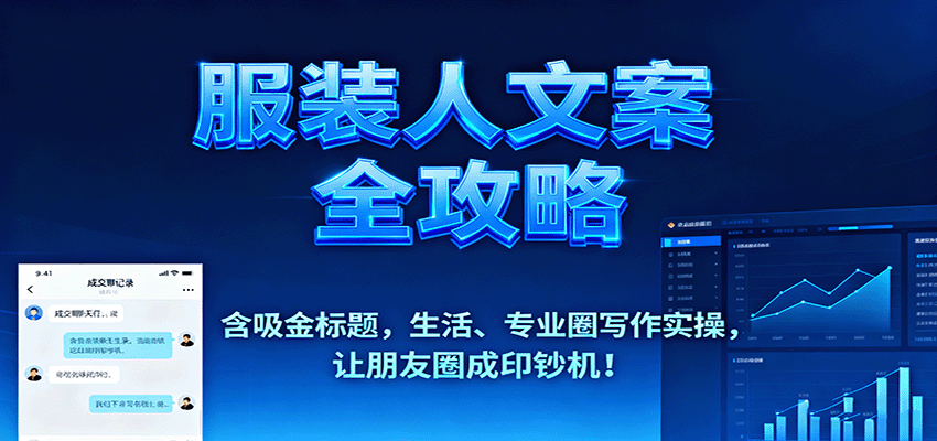 服装人文案全攻略，含吸金标题，生活、专业圈写作实操，让朋友圈成印钞机！-玩备项目资源网