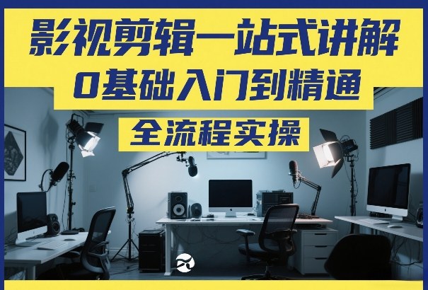 影视剪辑一站式讲解，0基础入门到精通，全流程实操-玩备项目资源网