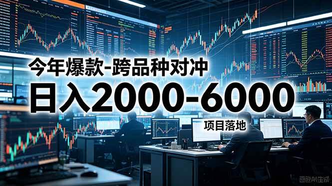 （18918期）今年爆款-跨品种对冲日入2000-6000，项目落地！-玩备项目资源网