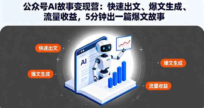 （16201期）公众号AI故事变现营：快速出文、爆文生成、流量收益，5分钟出一篇爆文故事-玩备项目资源网