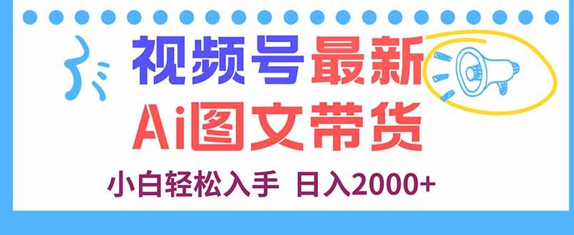 （16092期）视频号最新AI图文带货，每天几分钟，小白轻松入手，日入2000+-玩备项目资源网