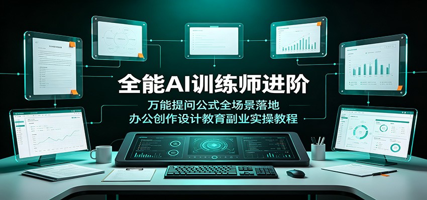 全能AI训练师进阶:万能提问公式全场景落地,办公创作设计教育副业实操教程-玩备项目资源网