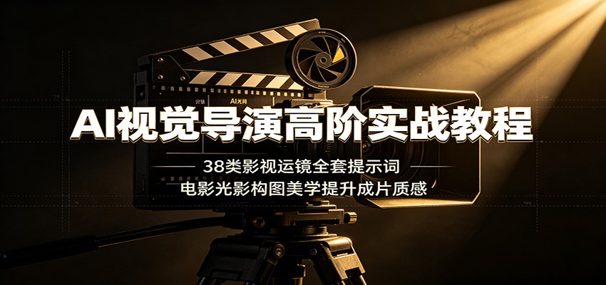 AI视觉导演高阶实战教程:38类影视运镜全套提示词,电影光影构图美学提升成片质感 AI视觉导演高阶实战教程:38类影视运镜全套提示词,电影光影构图美学提升成片质感