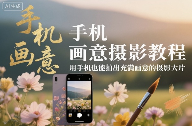 手机画意摄影教程，用手机也能拍出充满画意的摄影大片-玩备项目资源网