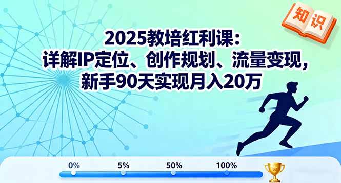 （16178期）2025教培红利课：详解IP定位、创作规划、流量变现，新手90天实现月入20万-玩备项目资源网