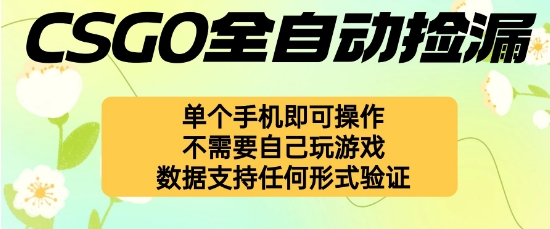 自动挂G捡漏，不用自己挂G不用玩游戏，一个手机即可操作，新手小白轻松月入1W+【揭秘】-玩备项目资源网