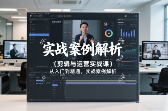 剪辑与运营实战课，从入门到精通，实战案例解析（更新2026）-玩备项目资源网