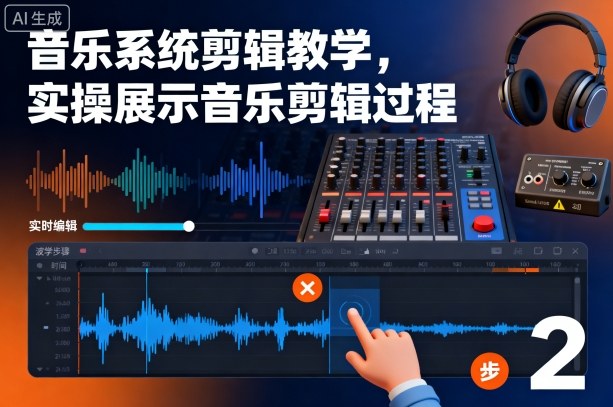 音乐系统剪辑教学，实操展示音乐剪辑过程-玩备项目资源网