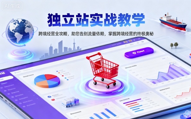 独立站实战教学，跨境经营全攻略，助您告别流量依赖，掌握跨境经营的终极奥-玩备项目资源网