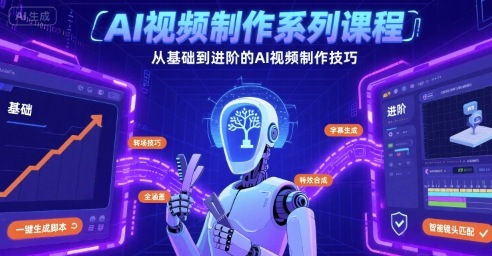 AI视频制作系列课程，从基础到进阶的AI视频制作技巧全涵盖-玩备项目资源网