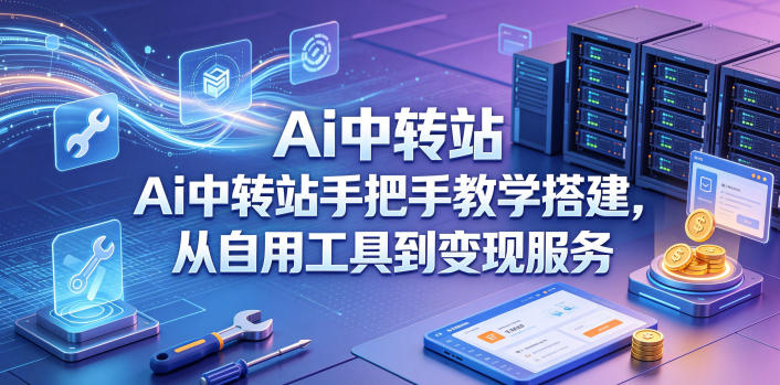 Ai中转站手把手教学搭建,从自用工具到变现服务-玩备项目资源网