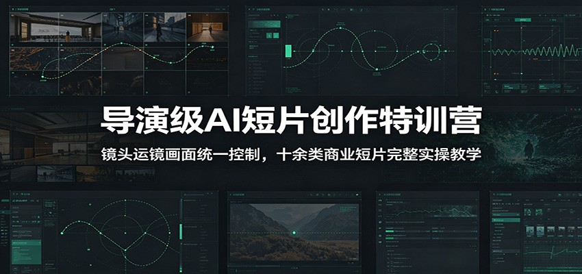 导演级AI短片创作特训营：镜头运镜画面统一控制，十余类商业短片完整实操教学（更新）-玩备项目资源网