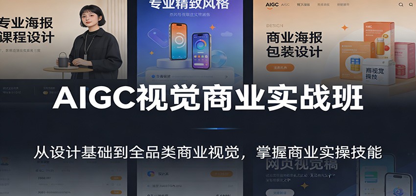 AIGC视觉商业实战班:从设计基础到全品类商业视觉,掌握商业实操技能-玩备项目资源网