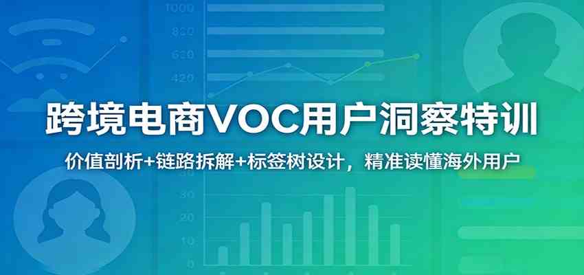 跨境电商VOC用户洞察特训：价值剖析+链路拆解+标签树设计，精准读懂海外用户-玩备项目资源网