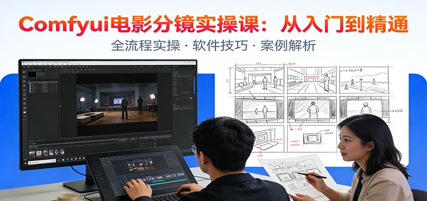 ComfyUI电影分镜实操课:分镜一致性,全流程AI视频制作,零基础也能做专业分镜-玩备项目资源网