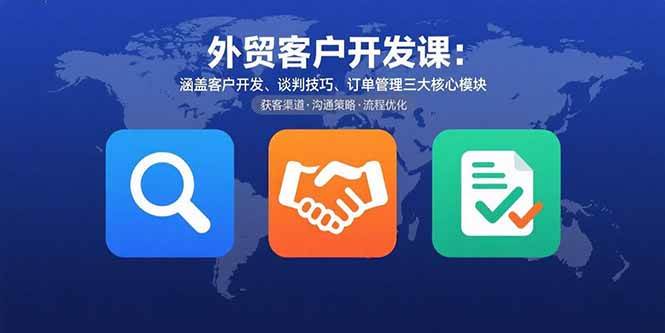 （15793期）外贸客户开发课：涵盖客户开发、谈判技巧、订单管理三大核心模块-玩备项目资源网