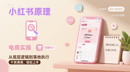 小红书原理以及详细实操流程，小红书电商教程-玩备项目资源网