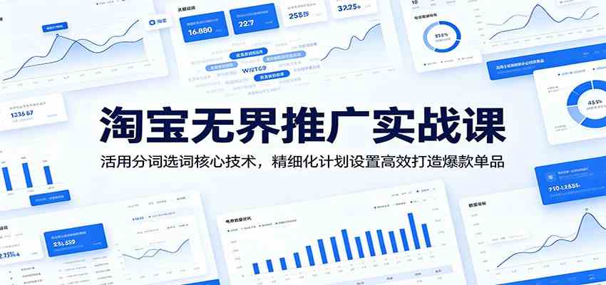 淘宝无界推广实战课：活用分词选词核心技术，精细化计划设置高效打造爆款单品-玩备项目资源网
