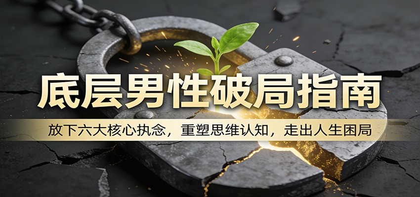 底层男性破局指南：放下六大核心执念，重塑思维认知，走出人生困局-玩备项目资源网