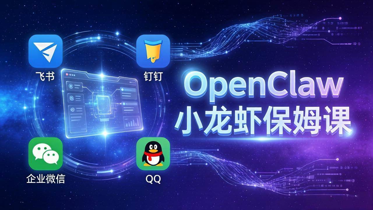 （17614期）OpenClaw小龙虾保姆课： Windows/macOS/Linux/Docker全系统安装，飞书+钉钉+企业微信+QQ 全接入-玩备项目资源网