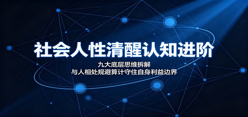 社会人性清醒认知进阶：九大底层思维拆解，与人相处规避算计守住自身利益边界-玩备项目资源网