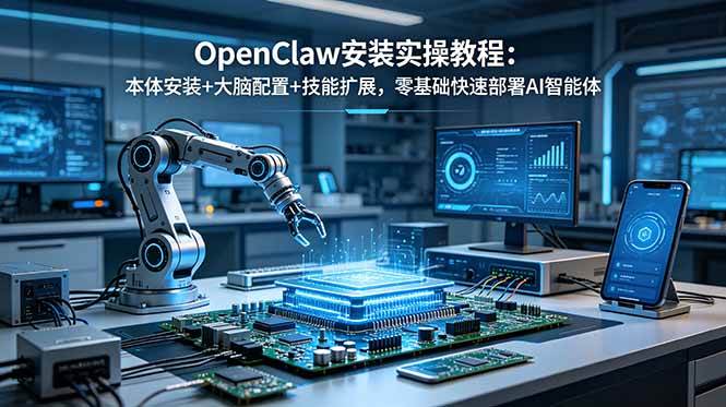 （18982期）OpenClaw安装实操教程：本体安装+大脑配置+技能扩展，零基础快速部署AI智能体-玩备项目资源网